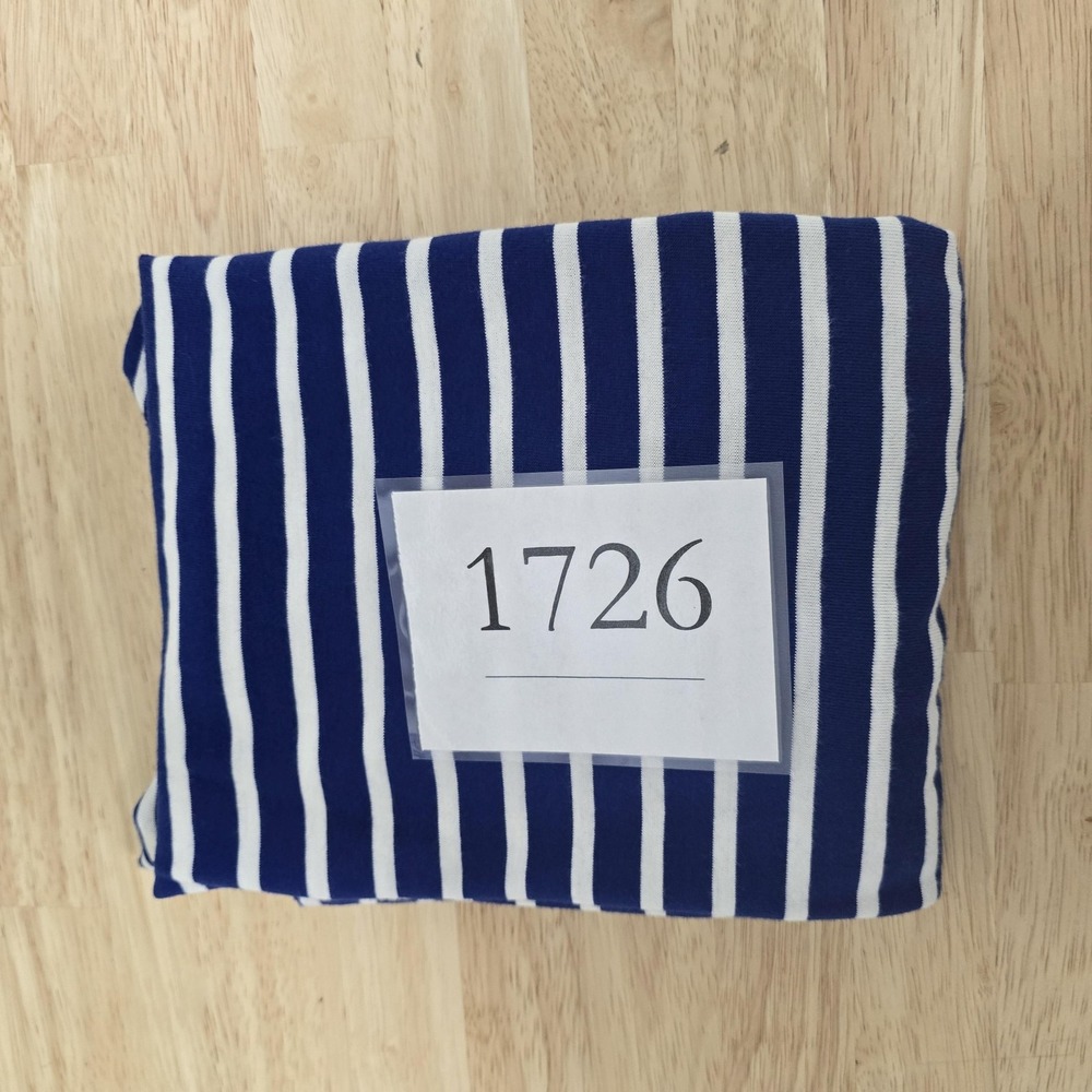 Boden Dress Womens Size‎ 6R Blue White Stripe Knit Ruffle Sleeve Casual Summer - Picture 9 of 10